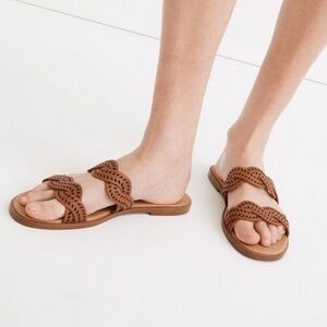 Madewell The Cora Slide Sandal in English Saddle